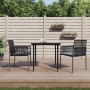 Garden chairs with cushions 2 pcs black PE rattan 54x60.5x83.5cm by vidaXL, Garden chairs - Ref: Foro24-364102, Price: 106,66...