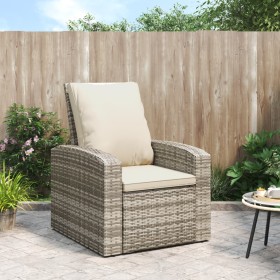 Gartenliege und hellbraune Kissen aus synthetischem Rattan von vidaXL, Gartenstühle - Ref: Foro24-364103, Preis: 272,89 €, Ra...