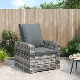 Reclining garden armchair with gray synthetic rattan cushions by vidaXL, Garden chairs - Ref: Foro24-364104, Price: 197,40 €,...