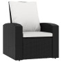 Garden recliner with black synthetic rattan cushions by vidaXL, Garden chairs - Ref: Foro24-364105, Price: 172,82 €, Discount: %