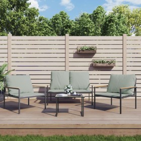 3-piece garden furniture set with anthracite grey steel cushions by vidaXL, Garden sets - Ref: Foro24-364110, Price: 339,22 €...