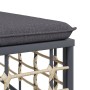 Garden stool with dark gray synthetic rattan cushion by vidaXL, Modular outdoor sofas - Ref: Foro24-364136, Price: 44,99 €, D...