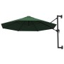 Wall-mounted umbrella with metal bar 300 cm green by vidaXL, Umbrellas - Ref: Foro24-44864, Price: 93,36 €, Discount: %