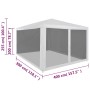 Carpa de celebraciones plegable con 4 paredes de malla 4x3 m de vidaXL, Carpas y cenadores - Ref: Foro24-45109, Precio: 89,79...