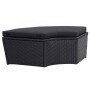 Garden lounger with black synthetic rattan awning by vidaXL, Outdoor beds - Ref: Foro24-46081, Price: 575,40 €, Discount: %