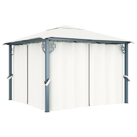 Gazebo with cream aluminum curtain 300x300 cm by vidaXL, Tents and gazebos - Ref: Foro24-48042, Price: 466,99 €, Discount: %