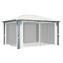 Gazebo with cream aluminum curtain 400x300 cm by vidaXL, Tents and gazebos - Ref: Foro24-48044, Price: 585,19 €, Discount: %