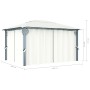 Gazebo with cream aluminum curtain 400x300 cm by vidaXL, Tents and gazebos - Ref: Foro24-48044, Price: 585,19 €, Discount: %