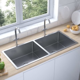 Handmade stainless steel kitchen sink by vidaXL, Sinks - Ref: Foro24-51524, Price: 146,40 €, Discount: %