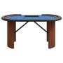 Mesa de póquer 10 jugadores bandeja fichas azul 160x80x75 cm de vidaXL, Mesas de juego y de póquer - Ref: Foro24-80407, Preci...