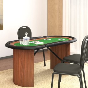 Mesa de póquer para 10 jugadores verde 160x80x75 cm de vidaXL, Mesas de juego y de póquer - Ref: Foro24-80408, Precio: 213,67...