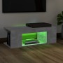 Mueble de TV con luces LED gris hormigón 90x39x30 cm de vidaXL, Muebles TV - Ref: Foro24-804242, Precio: 49,09 €, Descuento: %