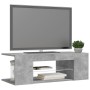 Mueble de TV con luces LED gris hormigón 90x39x30 cm de vidaXL, Muebles TV - Ref: Foro24-804242, Precio: 49,09 €, Descuento: %