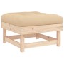 Garden stool with solid pine wood cushion by vidaXL, Modular outdoor sofas - Ref: Foro24-825436, Price: 81,99 €, Discount: %