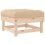 Garden stool with solid pine wood cushion by vidaXL, Modular outdoor sofas - Ref: Foro24-825436, Price: 81,99 €, Discount: %