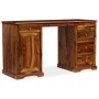 Escritorio de pedestal madera maciza de Sheesham 140x50x76 cm de vidaXL, Escritorios - Ref: Foro24-244684, Precio: 637,27 €, ...