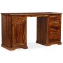 Escritorio de pedestal madera maciza de Sheesham 140x50x76 cm de vidaXL, Escritorios - Ref: Foro24-244684, Precio: 637,27 €, ...