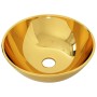 Golden ceramic washbasin 28x10 cm by vidaXL, Sinks - Ref: Foro24-143490, Price: 72,75 €, Discount: %