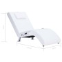 Diván de masaje con almohada de cuero sintético blanco de vidaXL, Divanes - Ref: Foro24-281285, Precio: 223,58 €, Descuento: %