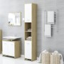 White and oak plywood bathroom cabinet 30x30x183.5 cm by vidaXL, Bathroom furniture - Ref: Foro24-802602, Price: 104,99 €, Di...