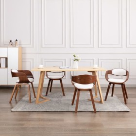 Dining chairs 4 units curved wood and synthetic leather by vidaXL, dining chairs - Ref: Foro24-3054814, Price: 570,58 €, Disc...