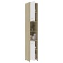 White and oak plywood bathroom cabinet 30x30x183.5 cm by vidaXL, Bathroom furniture - Ref: Foro24-802602, Price: 104,99 €, Di...