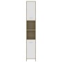 White and oak plywood bathroom cabinet 30x30x183.5 cm by vidaXL, Bathroom furniture - Ref: Foro24-802602, Price: 104,99 €, Di...