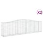 Gabion baskets 2 pcs arc shape iron 400x50x100/120 cm by vidaXL, Pots and planters - Ref: Foro24-3145956, Price: 319,72 €, Di...