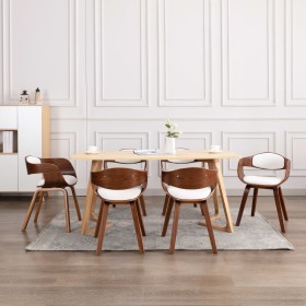 Dining chairs 6 units curved wood and synthetic leather by vidaXL, dining chairs - Ref: Foro24-3054815, Price: 854,76 €, Disc...