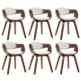 Dining chairs 6 units curved wood and synthetic leather by vidaXL, dining chairs - Ref: Foro24-3054815, Price: 853,86 €, Disc...