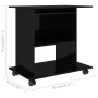 Mesa de ordenador madera contrachapada negro brillo 80x50x75 cm de vidaXL, Escritorios - Ref: Foro24-802901, Precio: 70,12 €,...