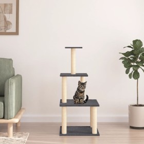 Katzenkratzbaum mit dunkelgrauen Sisalpfosten 111 cm von vidaXL, Katzenmöbel - Ref: Foro24-171734, Preis: 38,67 €, Rabatt: %