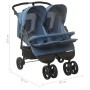 Marineblauer Caddy für Manschettenknöpfe aus Stahl von vidaXL, Kinderwagen - Ref: Foro24-10244, Preis: 293,41 €, Rabatt: %