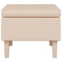 Stool with wooden legs upholstered in cream fabric by vidaXL, Folding stools and chairs - Ref: Foro24-329434, Price: 67,99 €,...