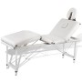 Cremeweißer, klappbarer 4-Körper-Massagetisch aus Aluminium von vidaXL, Massageliegen - Ref: Foro24-110100, Preis: 171,84 €, ...