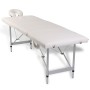 Cremeweißer, klappbarer 4-Körper-Massagetisch aus Aluminium von vidaXL, Massageliegen - Ref: Foro24-110100, Preis: 171,84 €, ...