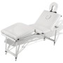 Cremeweißer, klappbarer 4-Körper-Massagetisch aus Aluminium von vidaXL, Massageliegen - Ref: Foro24-110100, Preis: 171,84 €, ...