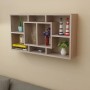 Suspended shelf with 8 compartments in oak color by vidaXL, Shelves and shelves - Ref: Foro24-242549, Price: 42,58 €, Discoun...