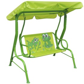 Green steel children's seesaw by vidaXL, Garden rockers - Ref: Foro24-41841, Price: 101,17 €, Discount: %