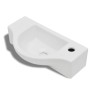 Lavabo de cerámica blanco con agujero para grifo de vidaXL, Lavabos - Ref: Foro24-141930, Precio: 56,99 €, Descuento: %