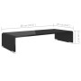 TV stand/Monitor riser black glass 60x25x11 cm by vidaXL, TV Furniture - Ref: Foro24-244135, Price: 71,56 €, Discount: %