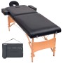 Folding massage table 2 zones 10 cm thick black by vidaXL, massage tables - Ref: Foro24-110151, Price: 219,16 €, Discount: %