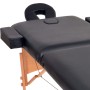 Folding massage table 2 zones 10 cm thick black by vidaXL, massage tables - Ref: Foro24-110151, Price: 219,16 €, Discount: %