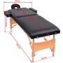 Folding massage table 2 zones 10 cm thick black by vidaXL, massage tables - Ref: Foro24-110151, Price: 219,16 €, Discount: %