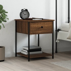 Oak brown engineered wood bedside table 44x45x58 cm by vidaXL, Nightstands - Ref: Foro24-825851, Price: 42,24 €, Discount: %