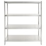 4-tier stainless steel kitchen shelf 150x48x155 cm by vidaXL, Shelves and shelves - Ref: Foro24-144295, Price: 234,99 €, Disc...