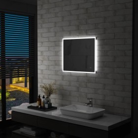 Espejo de pared de baño con LED y sensor táctil 60x50 cm de vidaXL, Espejos - Ref: Foro24-144735, Precio: 97,99 €, Descuento: %