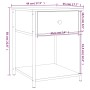 Mesita de noche madera de ingeniería marrón roble 44x45x58 cm de vidaXL, Mesitas de noche - Ref: Foro24-825851, Precio: 42,19...