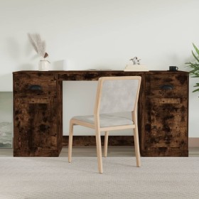 Smoked oak plywood desk with cabinet by vidaXL, Desks - Ref: Foro24-3185332, Price: 141,63 €, Discount: %