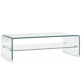 Mesa de centro de vidrio templado transparente 98x45x31 cm de vidaXL, Mesas de centro - Ref: Foro24-284745, Precio: 192,91 €,...